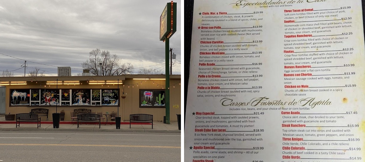 El Aguila Real Menu