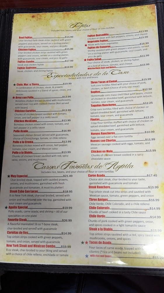 El Aguila Real Menu image 1